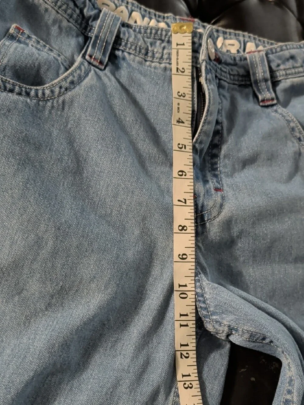 A.LAB Mega Shant Pixel Denim Shorts